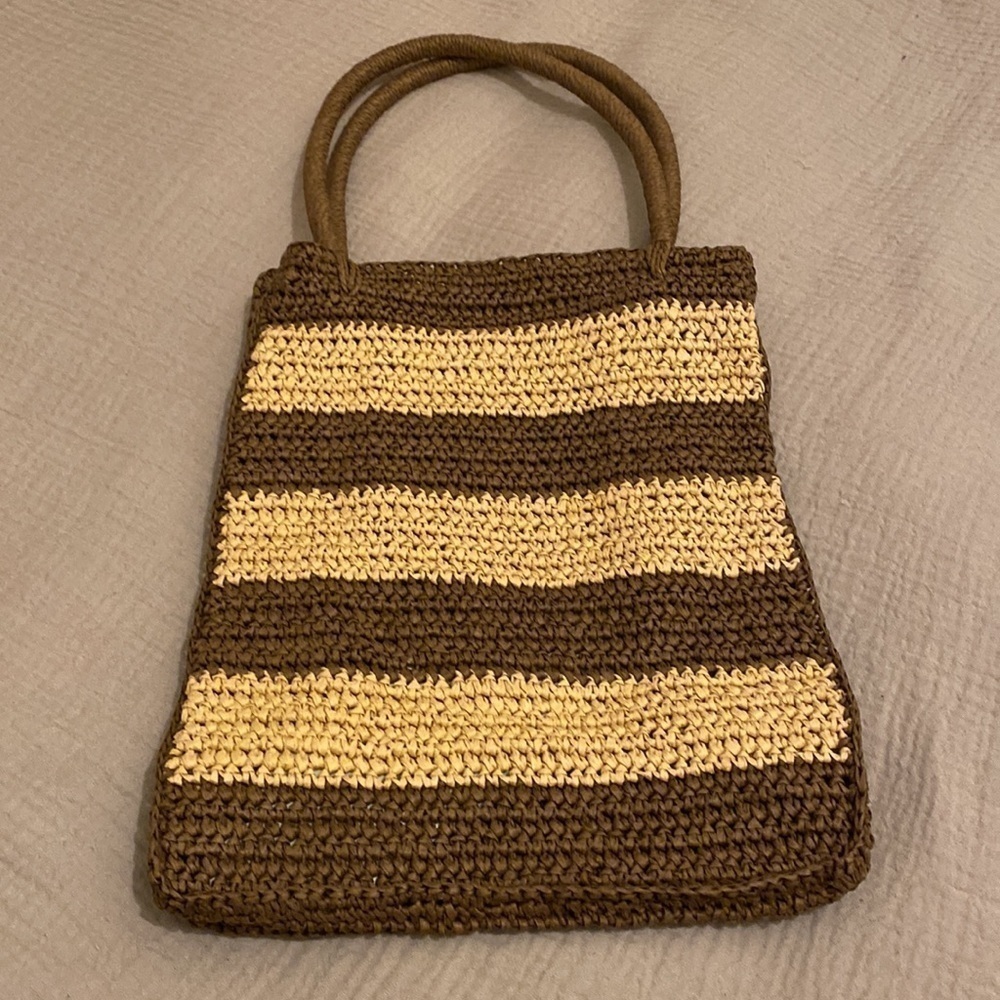 J.Crew raffia spring/ summer tote bag . New. - Picture 2 of 10